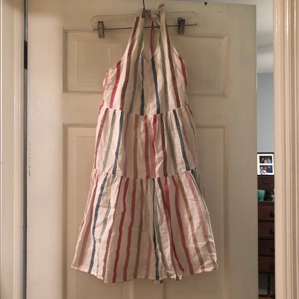 striped halter dress